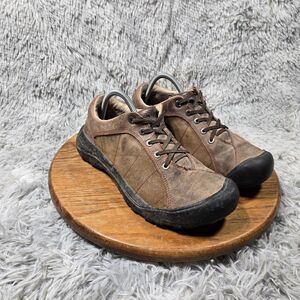 KEEN Presido Womens Size 11 Brown Leather  Lace Up Low Top Loafer Casual Shoes